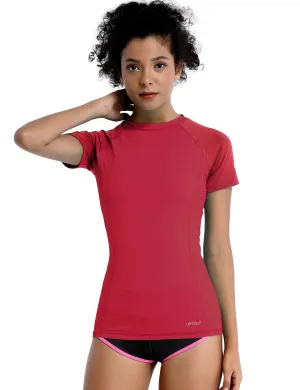 Short Sleeve UPF 50 Rashguard rosecoral_yoga