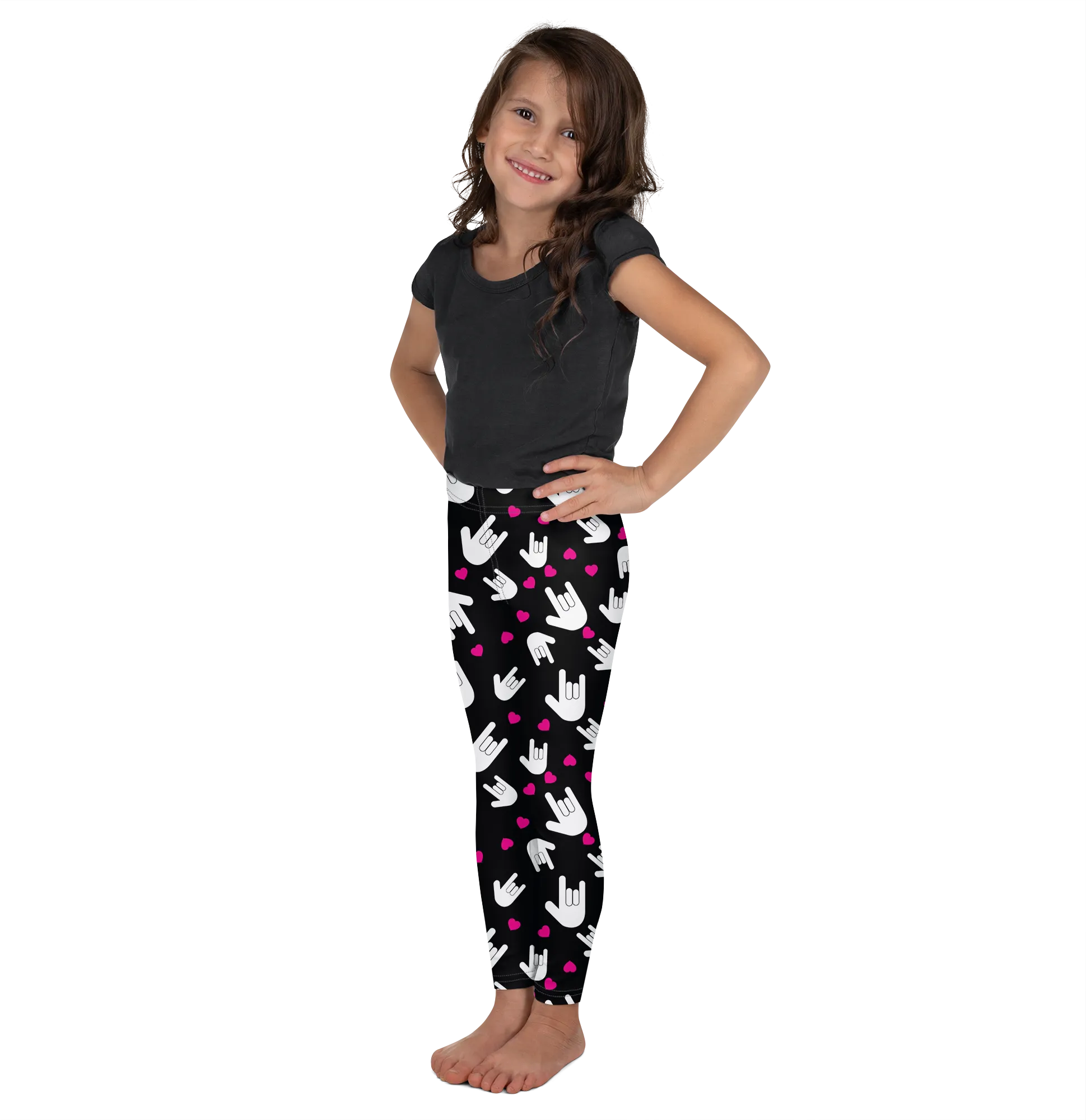 Sign Language I Love You Kid's Leggings