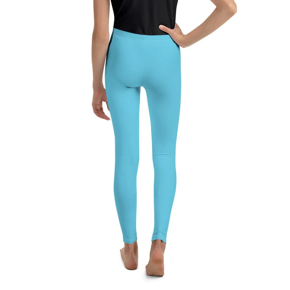 Solid Baby Blue Youth Leggings