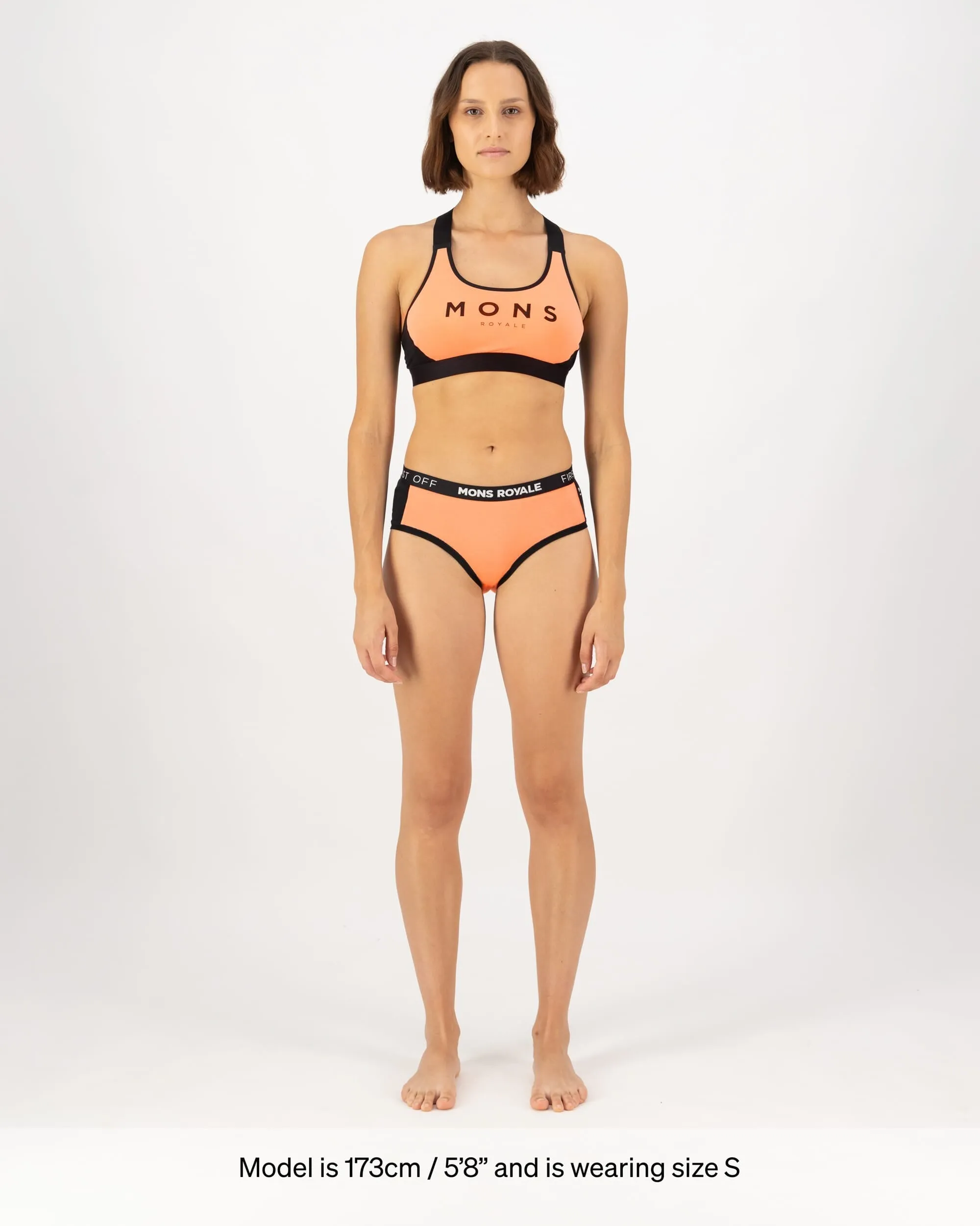Stella Merino X-Back Bra - Punch / Black
