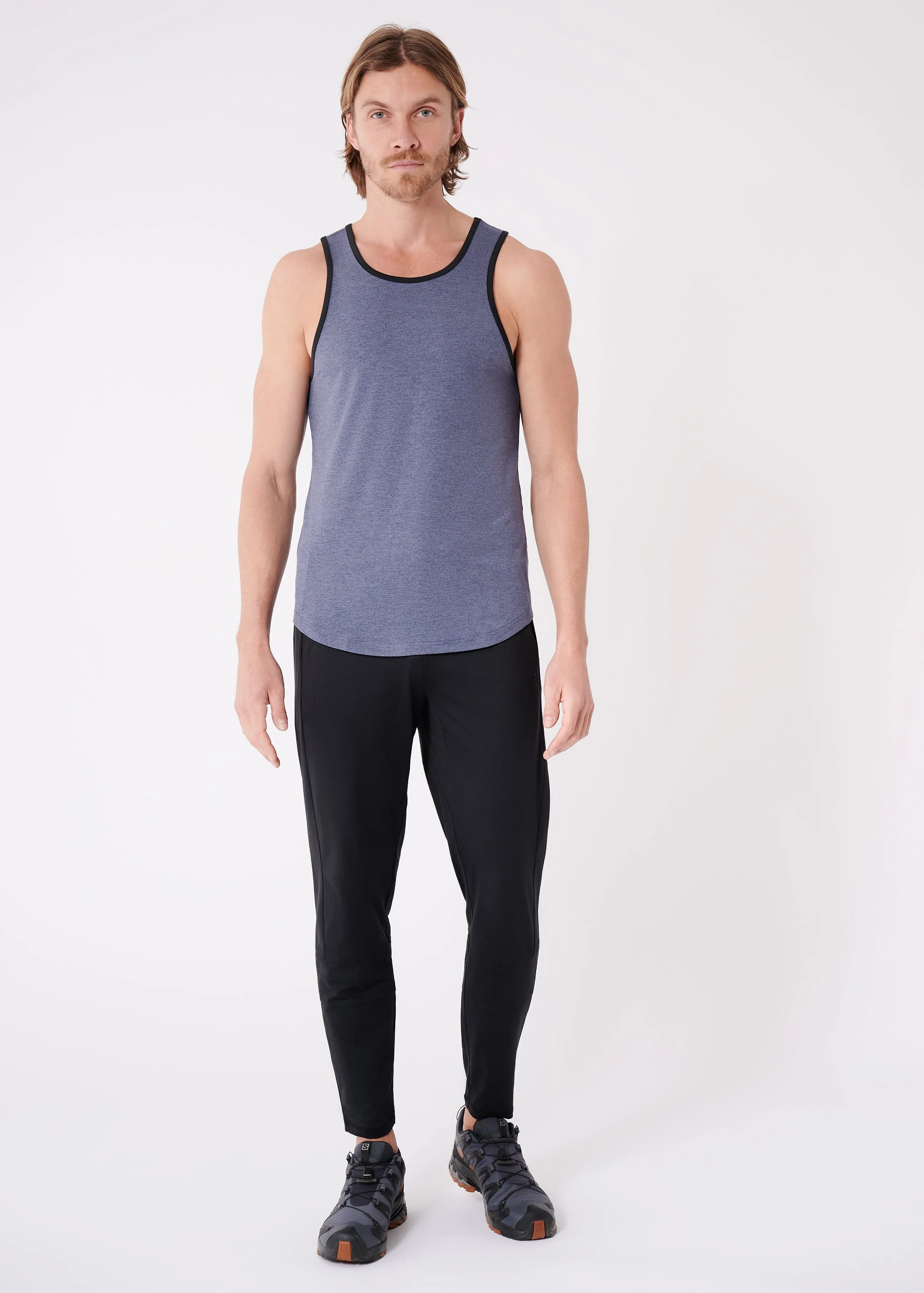 Summit Ringer Tank | Heather Blue