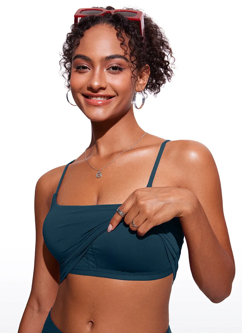 Sunshine Bikini Built-in padded Tops Longline Adjustable Straps