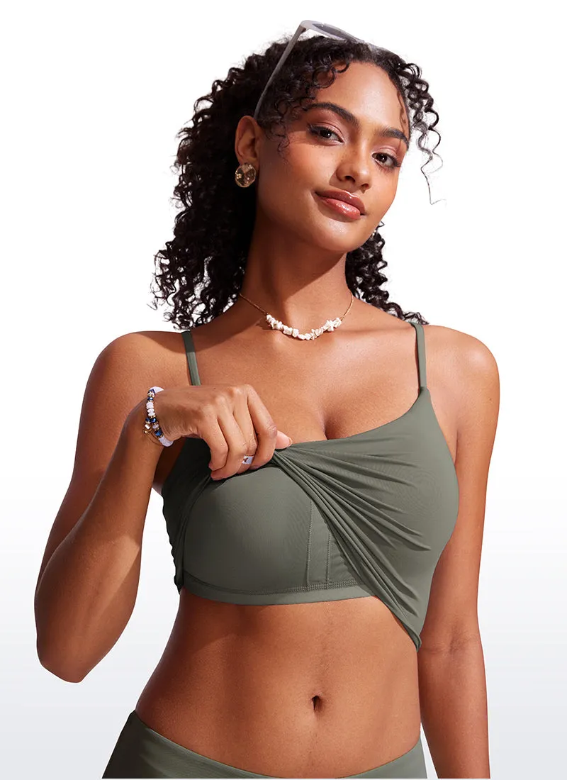 Sunshine Bikini Built-in padded Tops Longline Adjustable Straps
