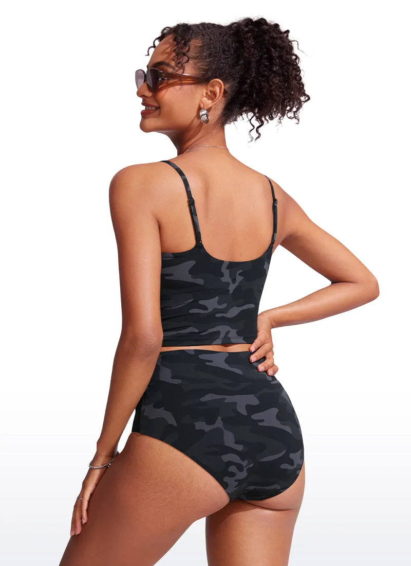 Sunshine Bikini Built-in padded Tops Longline Adjustable Straps