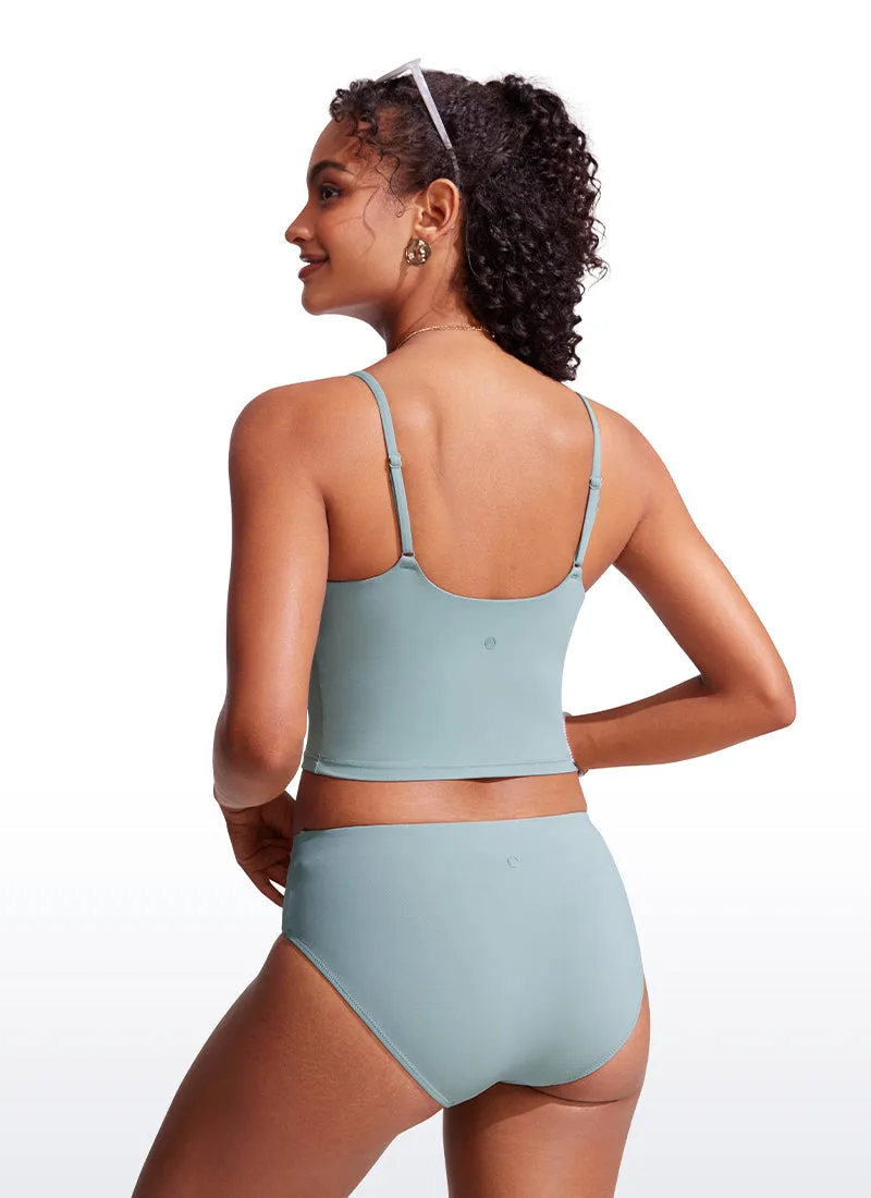 Sunshine Bikini Built-in padded Tops Longline Adjustable Straps