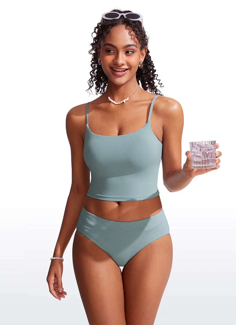Sunshine Bikini Built-in padded Tops Longline Adjustable Straps