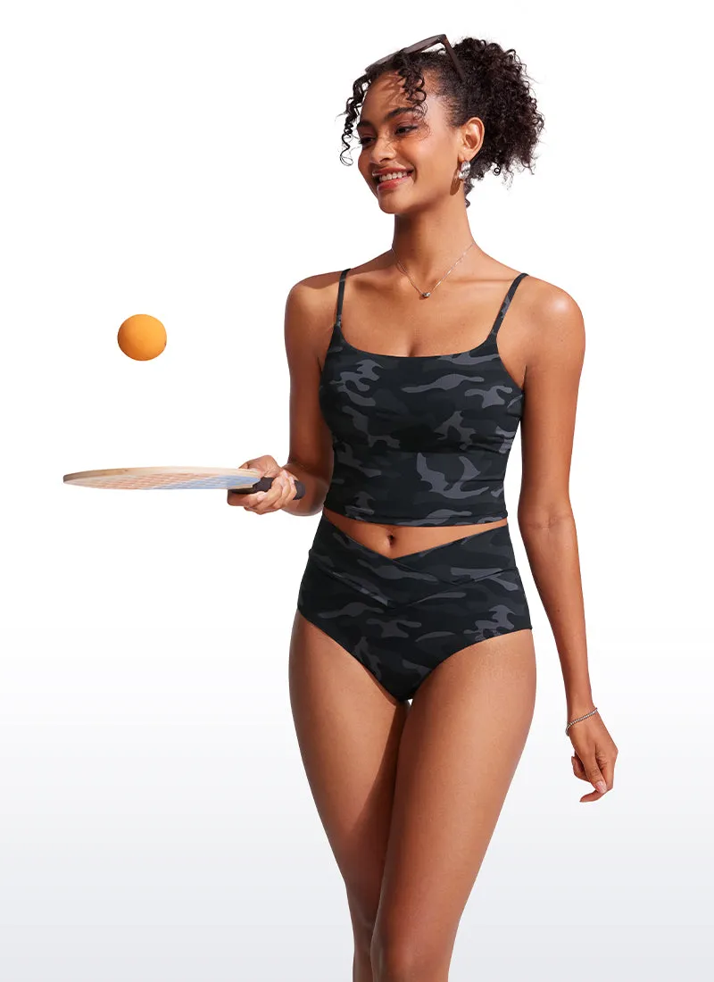 Sunshine Bikini Built-in padded Tops Longline Adjustable Straps