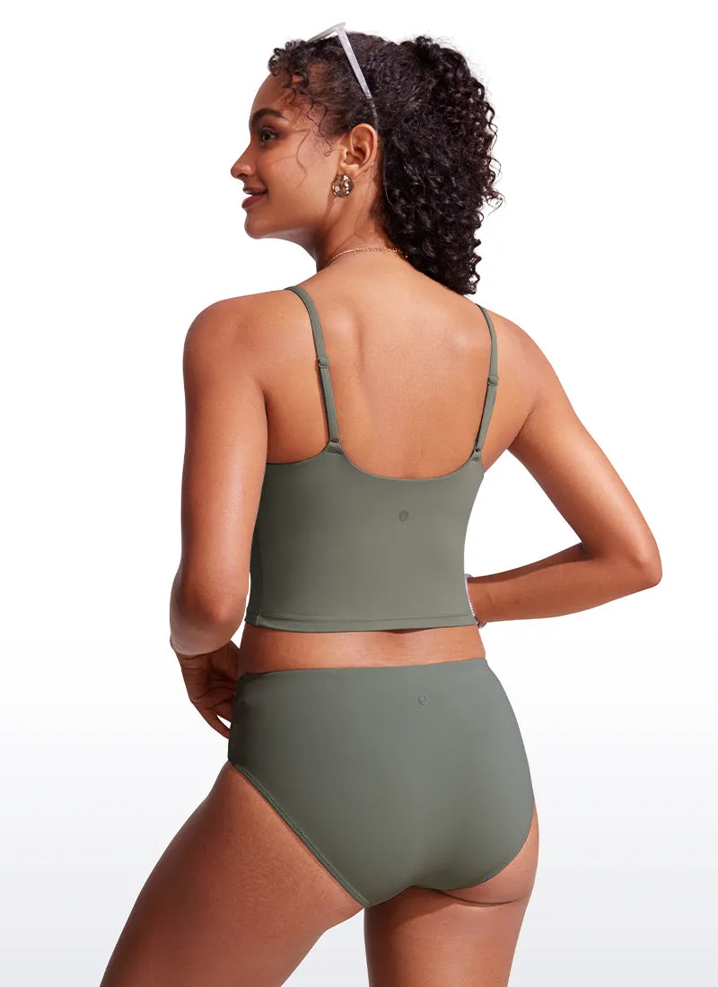 Sunshine Bikini Built-in padded Tops Longline Adjustable Straps