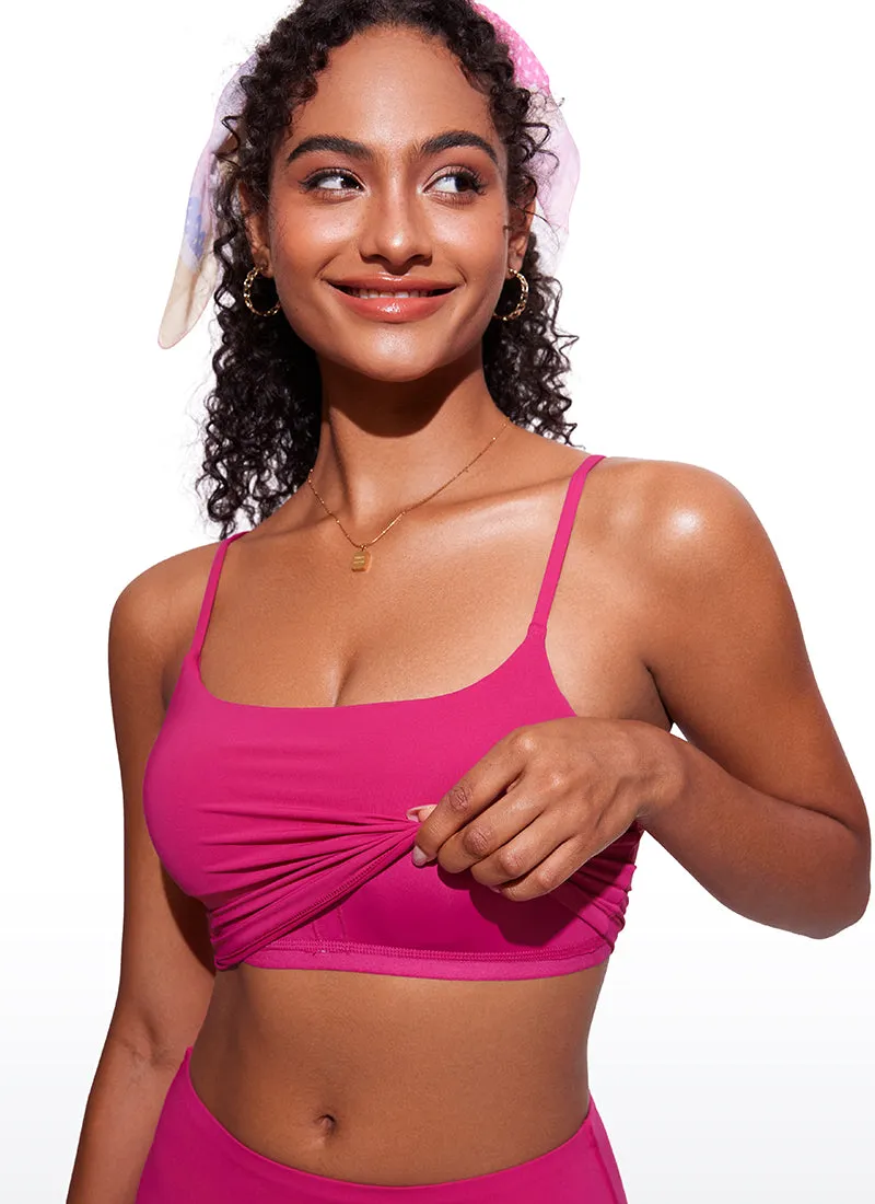 Sunshine Bikini Built-in padded Tops Longline Adjustable Straps