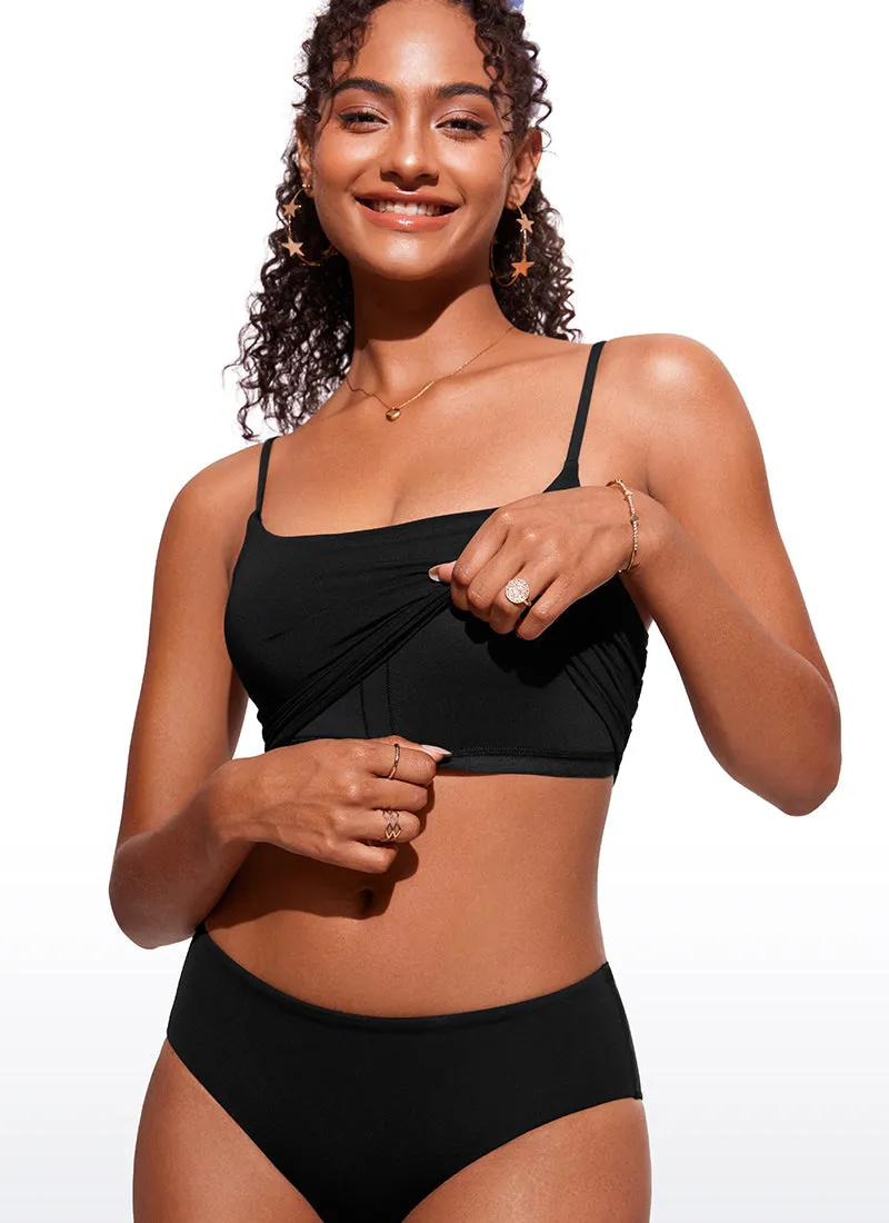 Sunshine Bikini Built-in padded Tops Longline Adjustable Straps