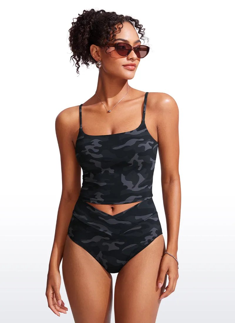 Sunshine Bikini Built-in padded Tops Longline Adjustable Straps