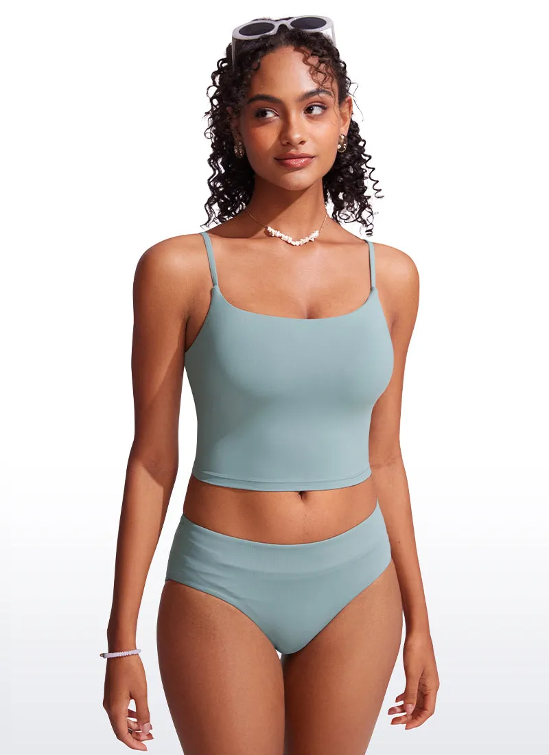 Sunshine Bikini Built-in padded Tops Longline Adjustable Straps