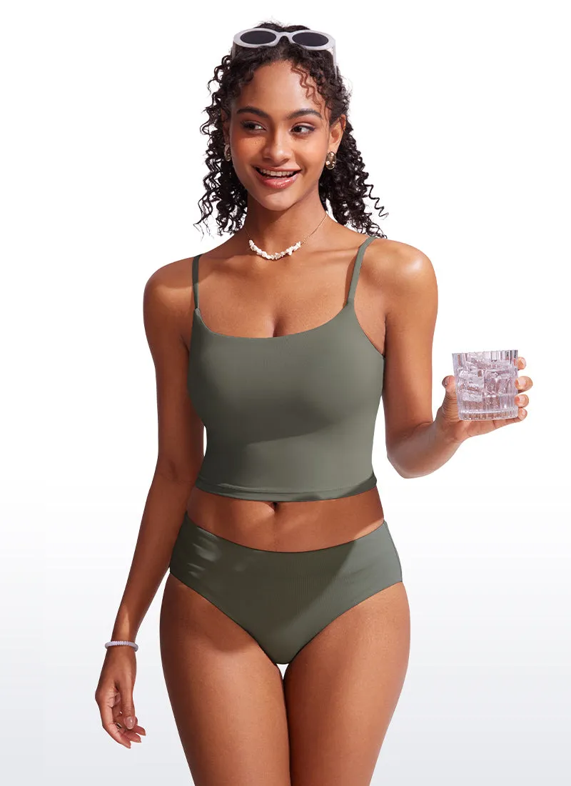Sunshine Bikini Built-in padded Tops Longline Adjustable Straps