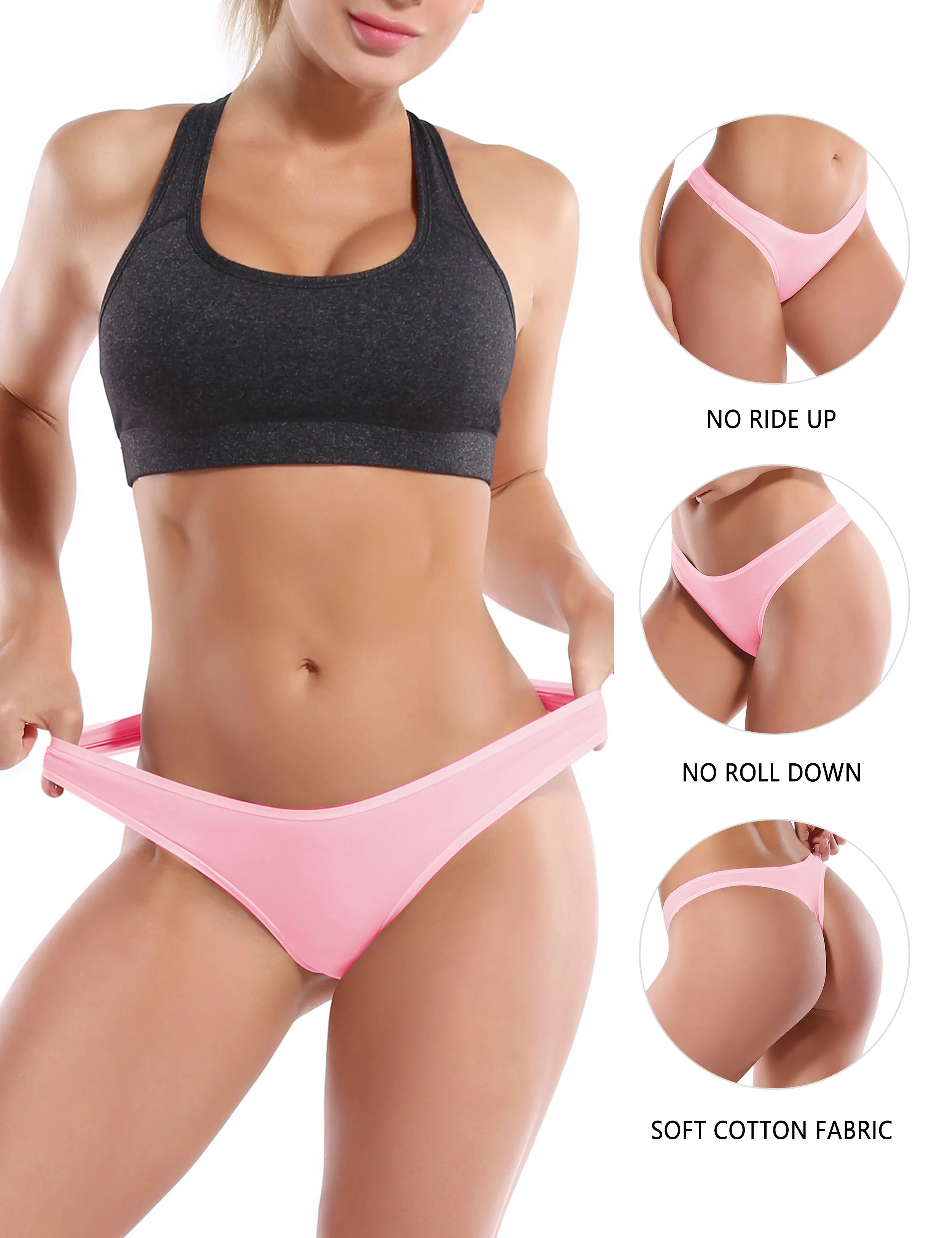 Super Soft Modal Sports Thongs underwear lightpink_yoga