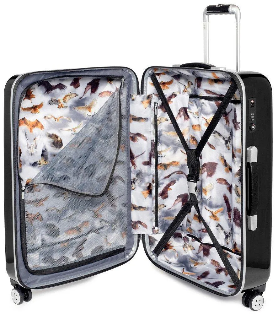 Ted Baker Hardsider Herringbone Checked-Medium 4-Wheel Medium Luggage