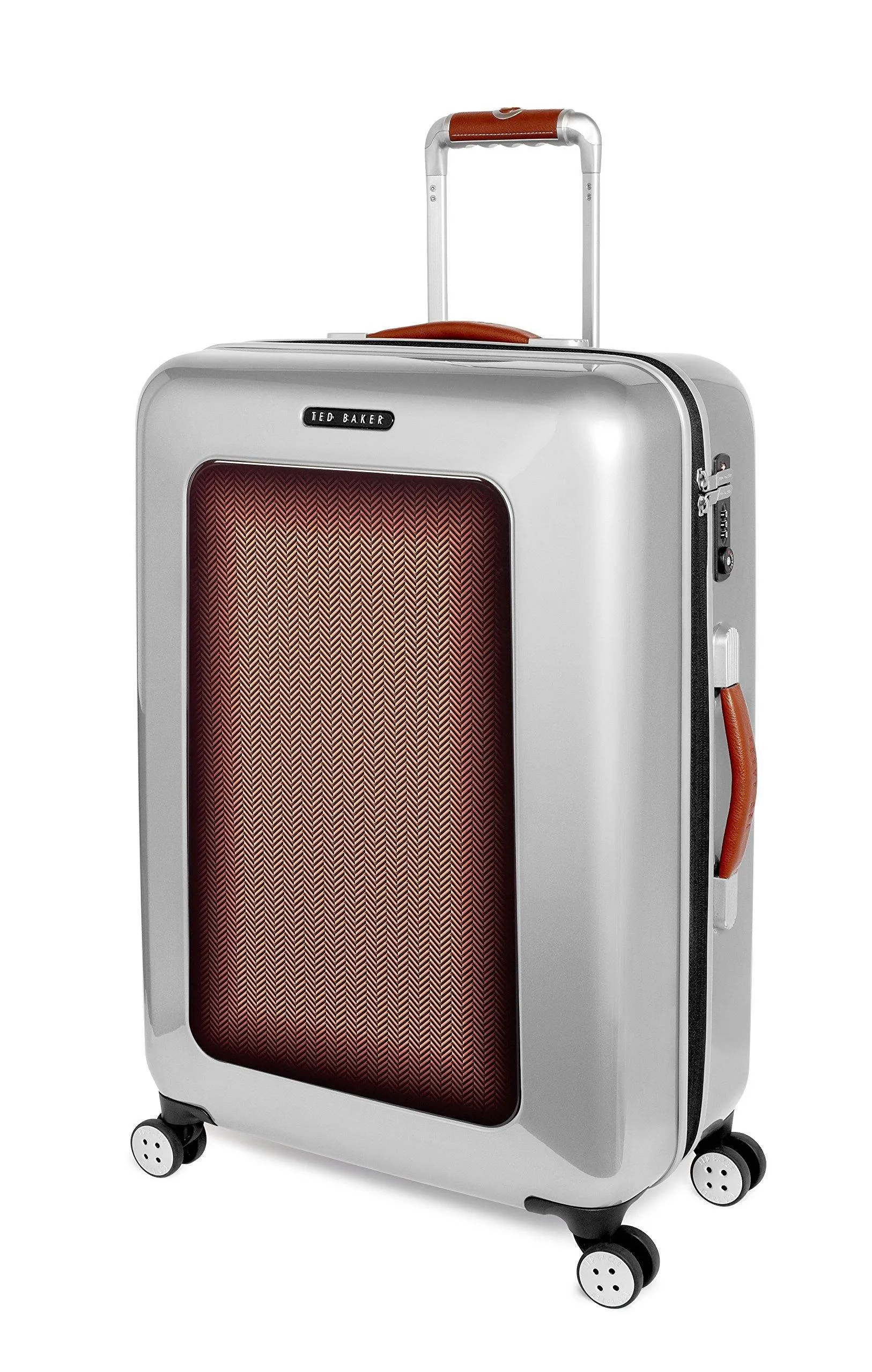 Ted Baker Hardsider Herringbone Checked-Medium 4-Wheel Medium Luggage