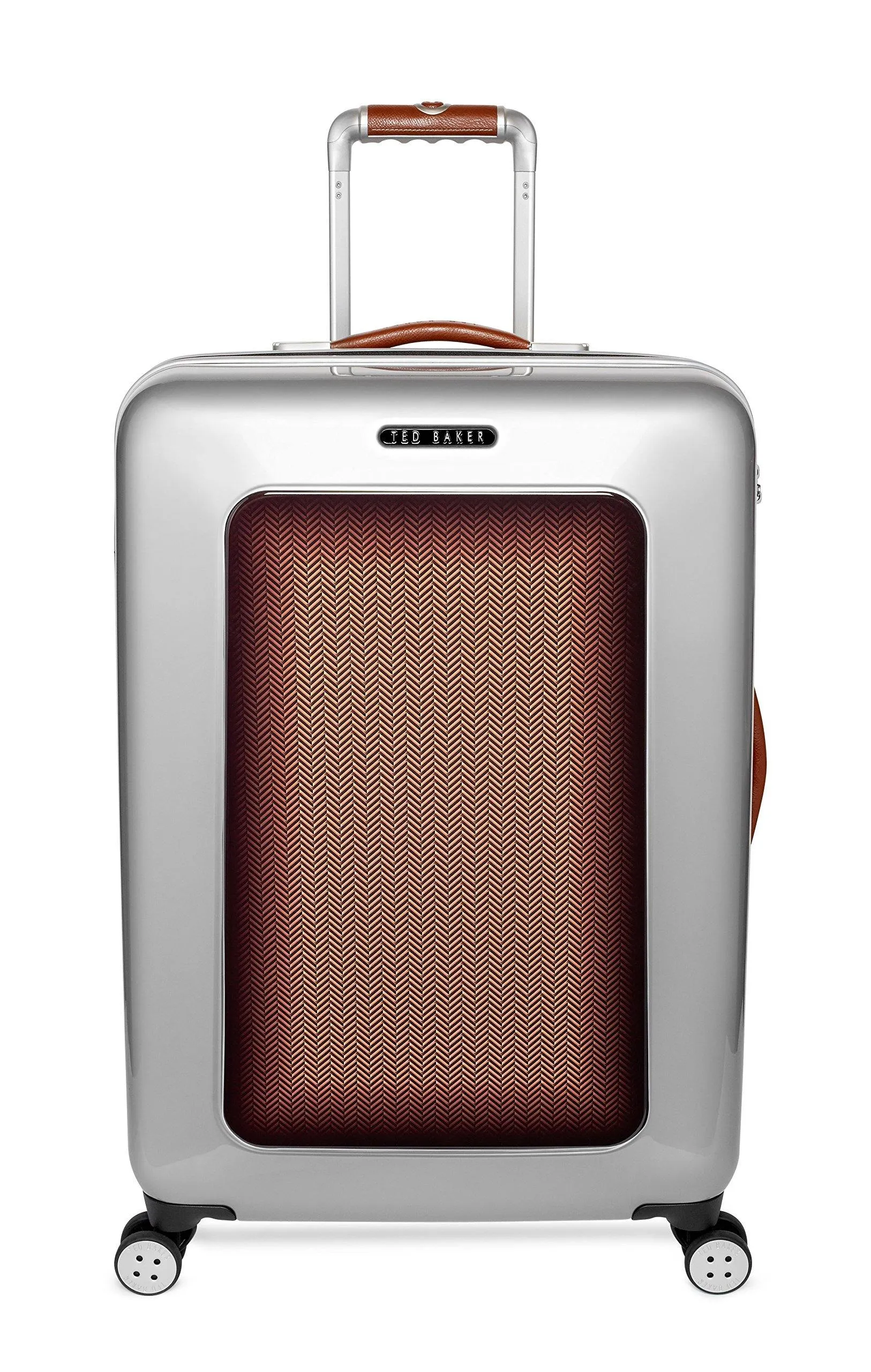 Ted Baker Hardsider Herringbone Checked-Medium 4-Wheel Medium Luggage