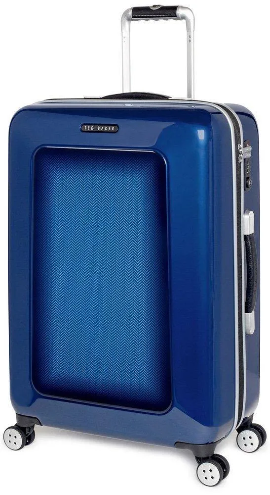 Ted Baker Hardsider Herringbone Checked-Medium 4-Wheel Medium Luggage