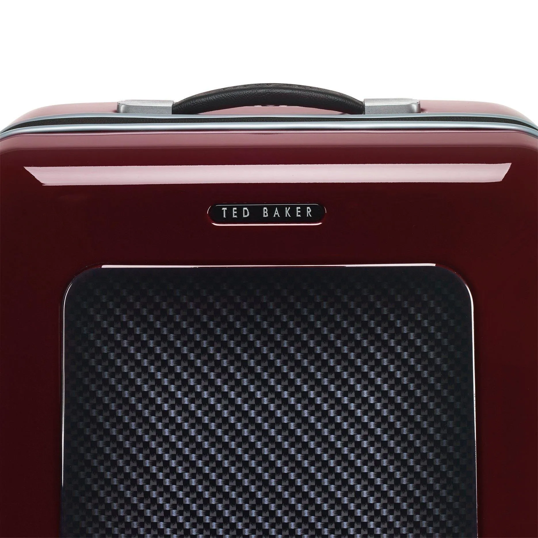 Ted Baker Hardsider Herringbone Collection Checked-Medium 4-Wheel Medium Luggage