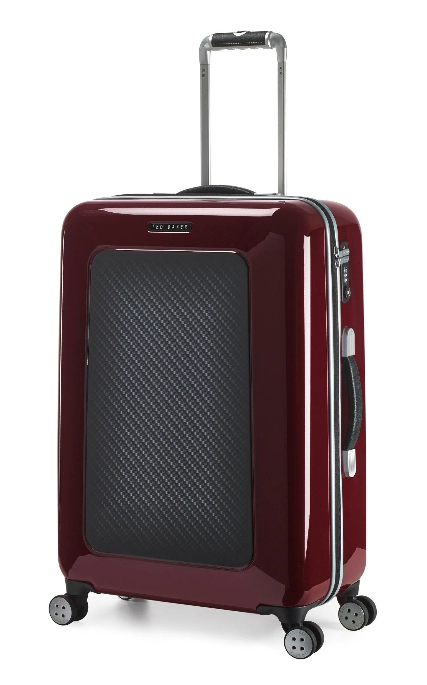 Ted Baker Hardsider Herringbone Collection Checked-Medium 4-Wheel Medium Luggage