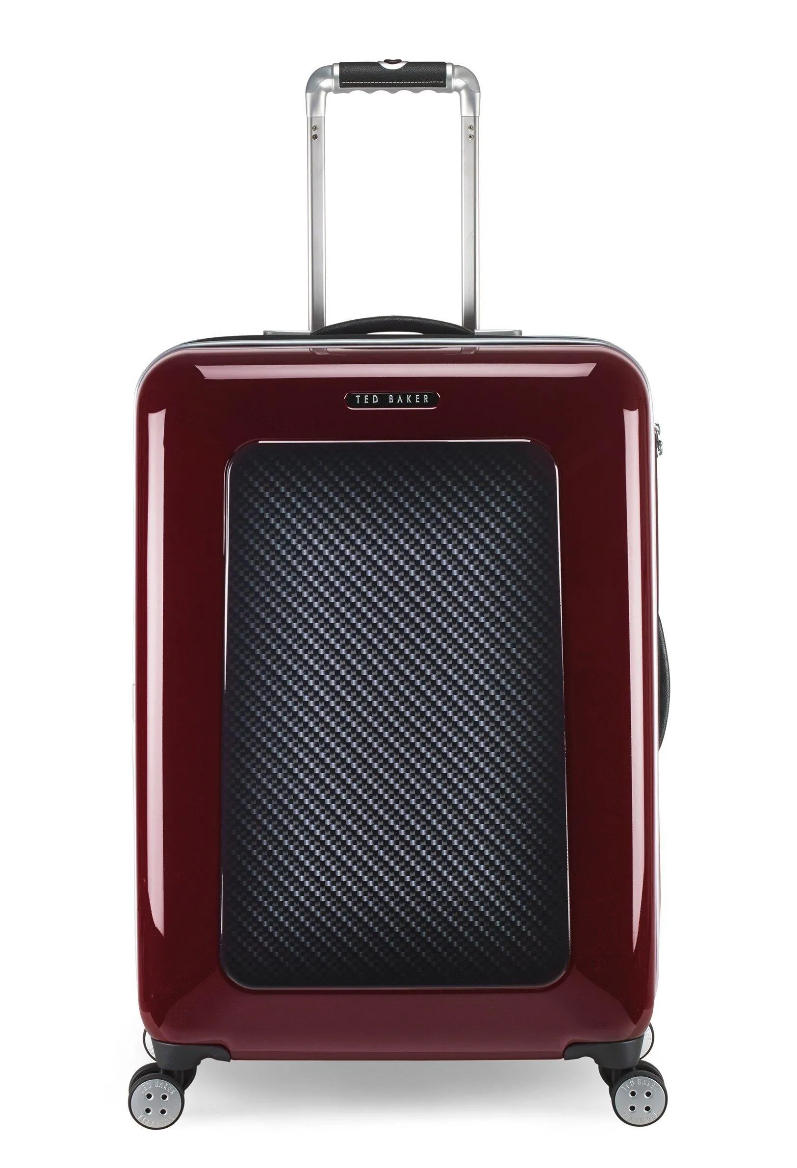 Ted Baker Hardsider Herringbone Collection Checked-Medium 4-Wheel Medium Luggage
