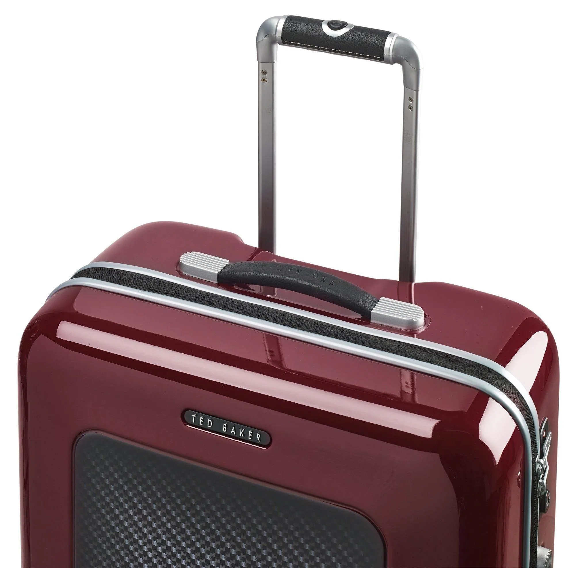 Ted Baker Hardsider Herringbone Collection Checked-Medium 4-Wheel Medium Luggage