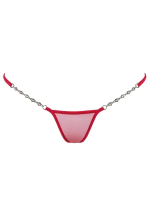 Transparent Red Luxury Micro V-String