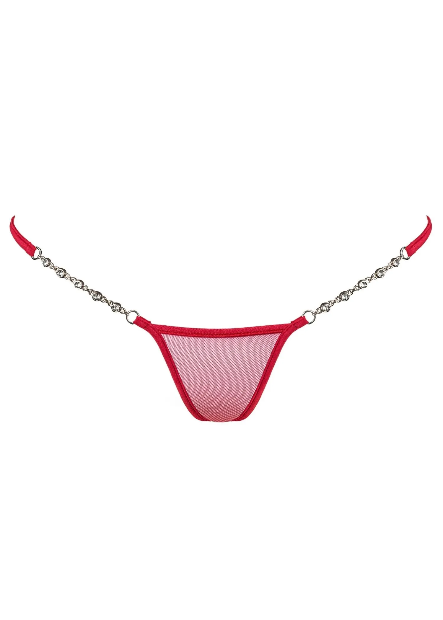 Transparent Red Luxury Micro V-String