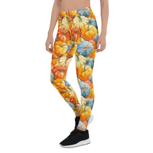 Watercolor Pumpkin Leggings