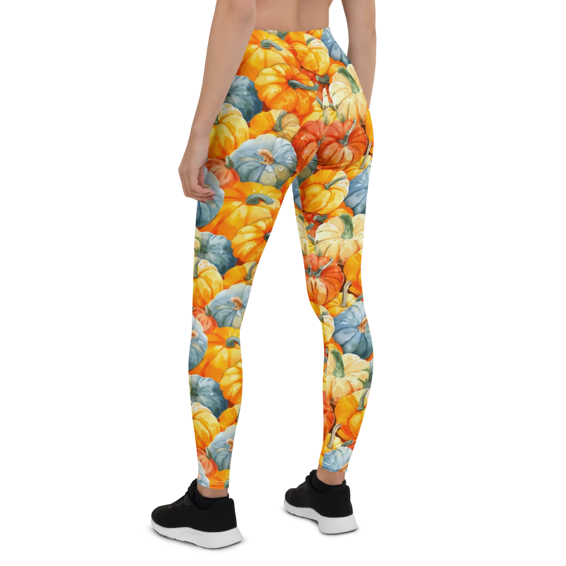 Watercolor Pumpkin Leggings