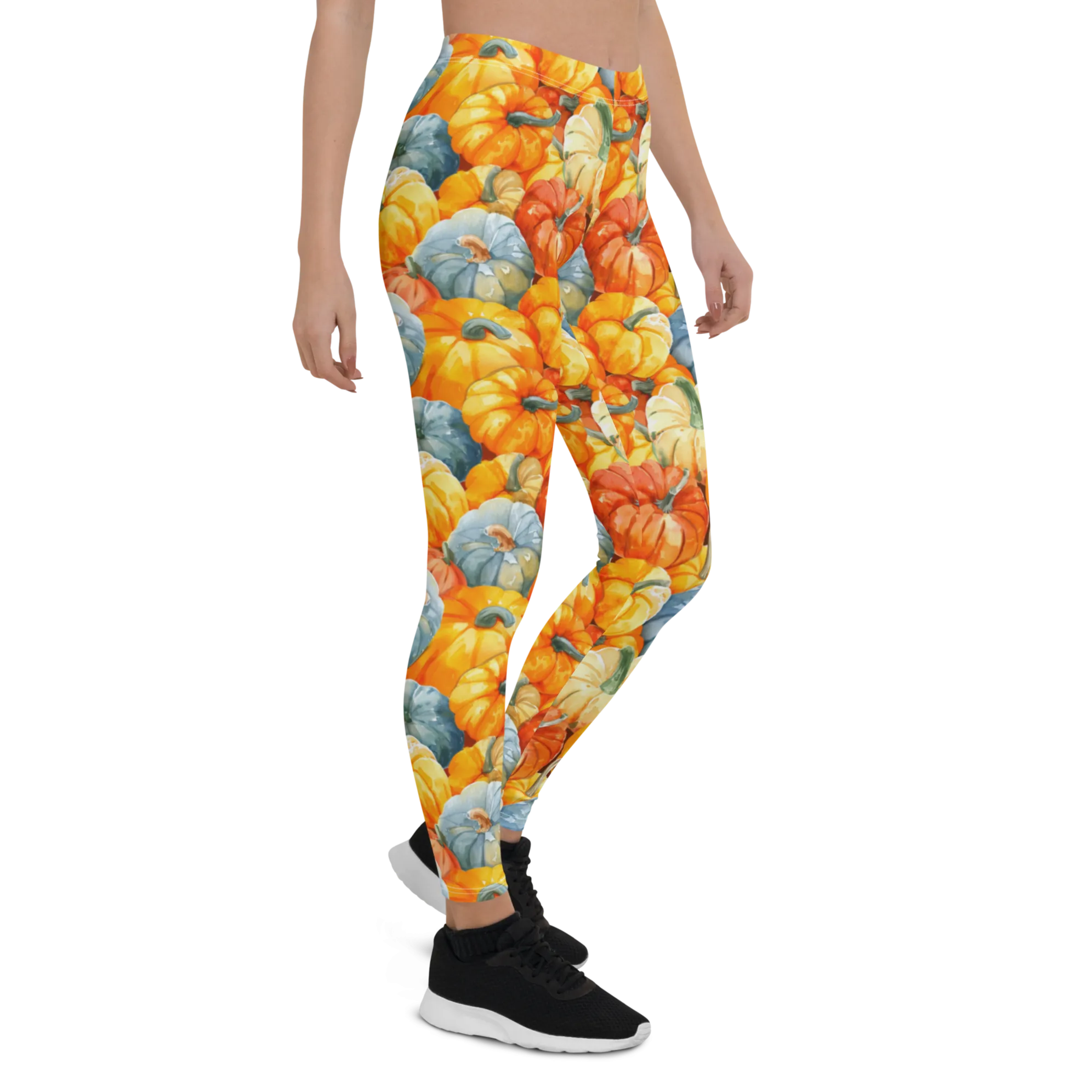 Watercolor Pumpkin Leggings