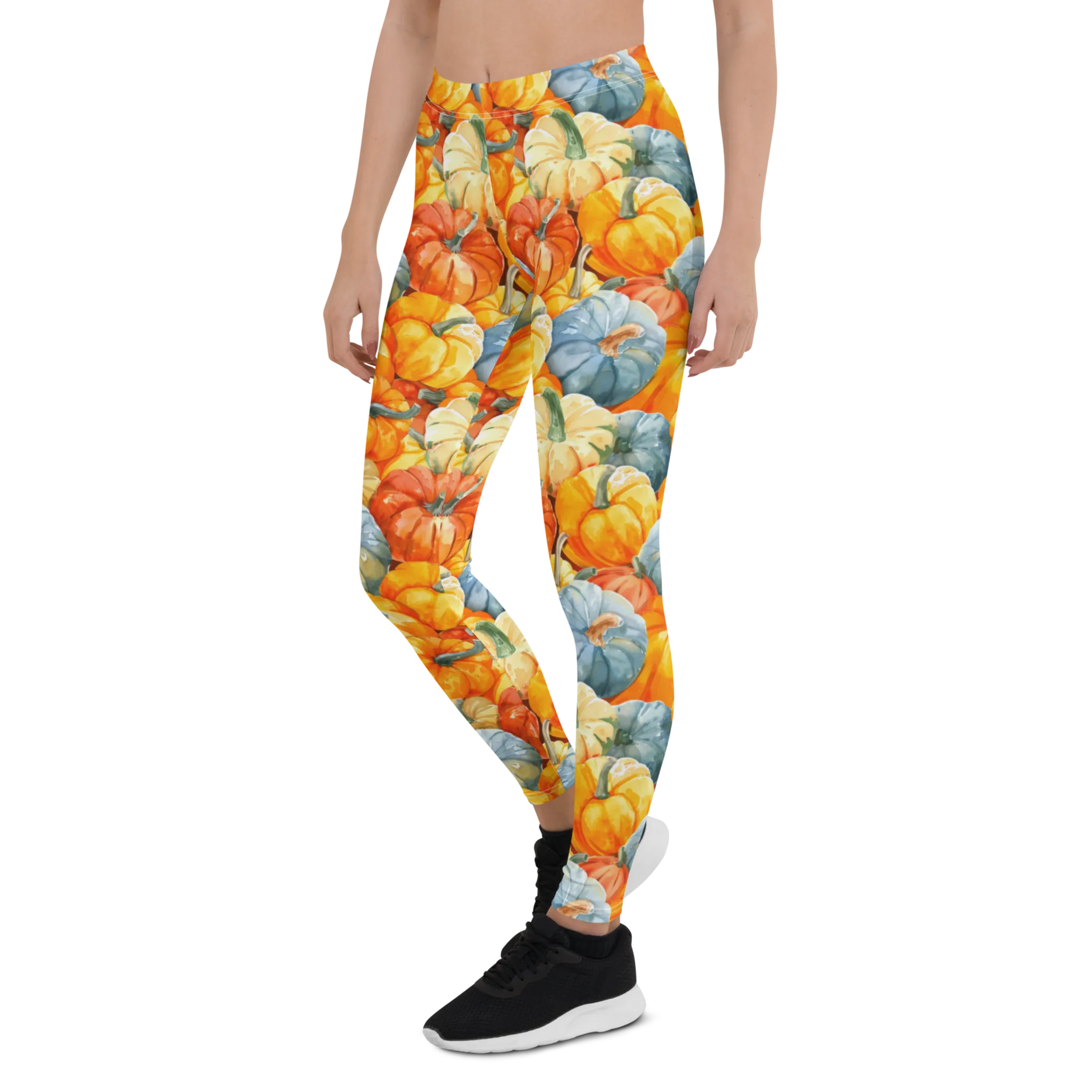 Watercolor Pumpkin Leggings