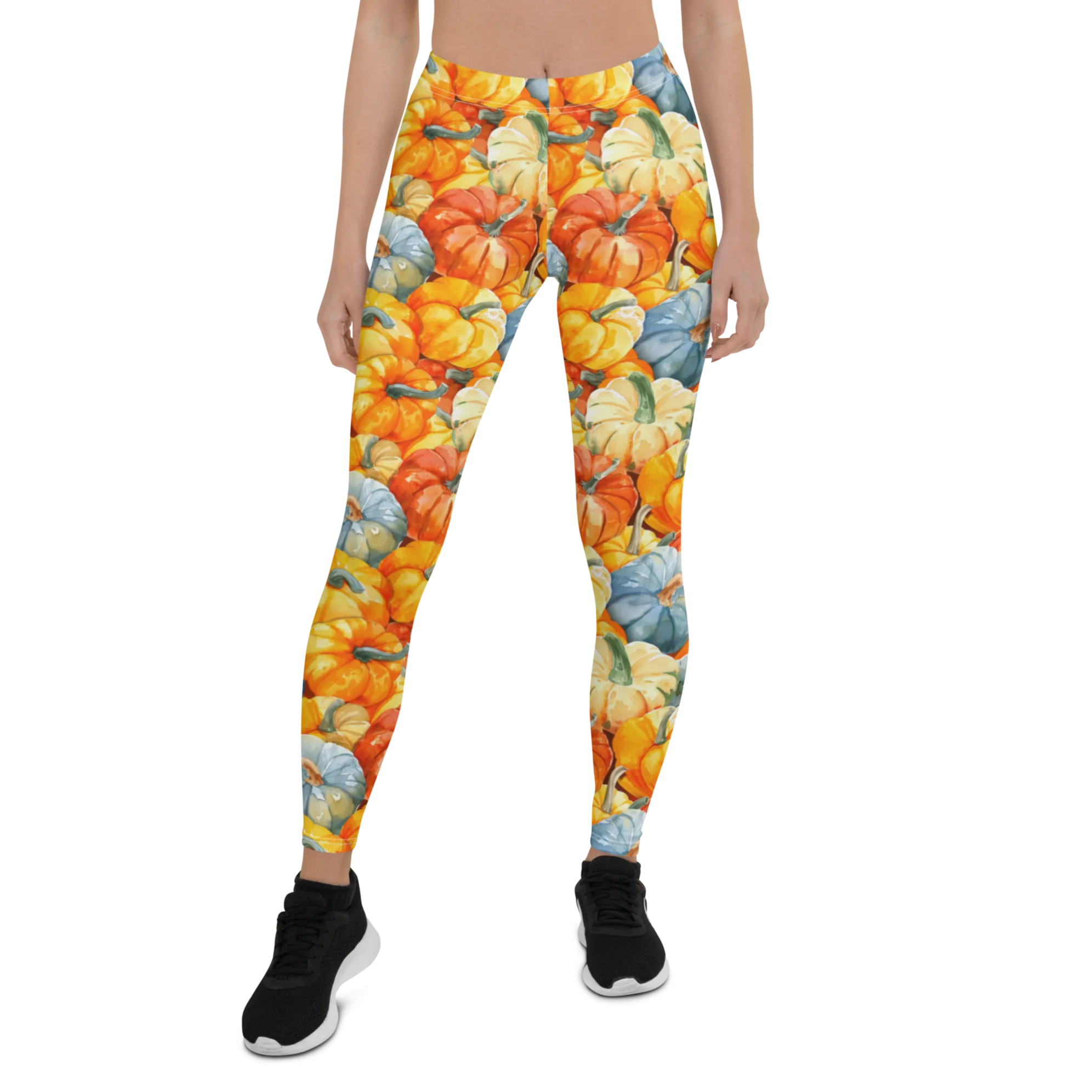 Watercolor Pumpkin Leggings