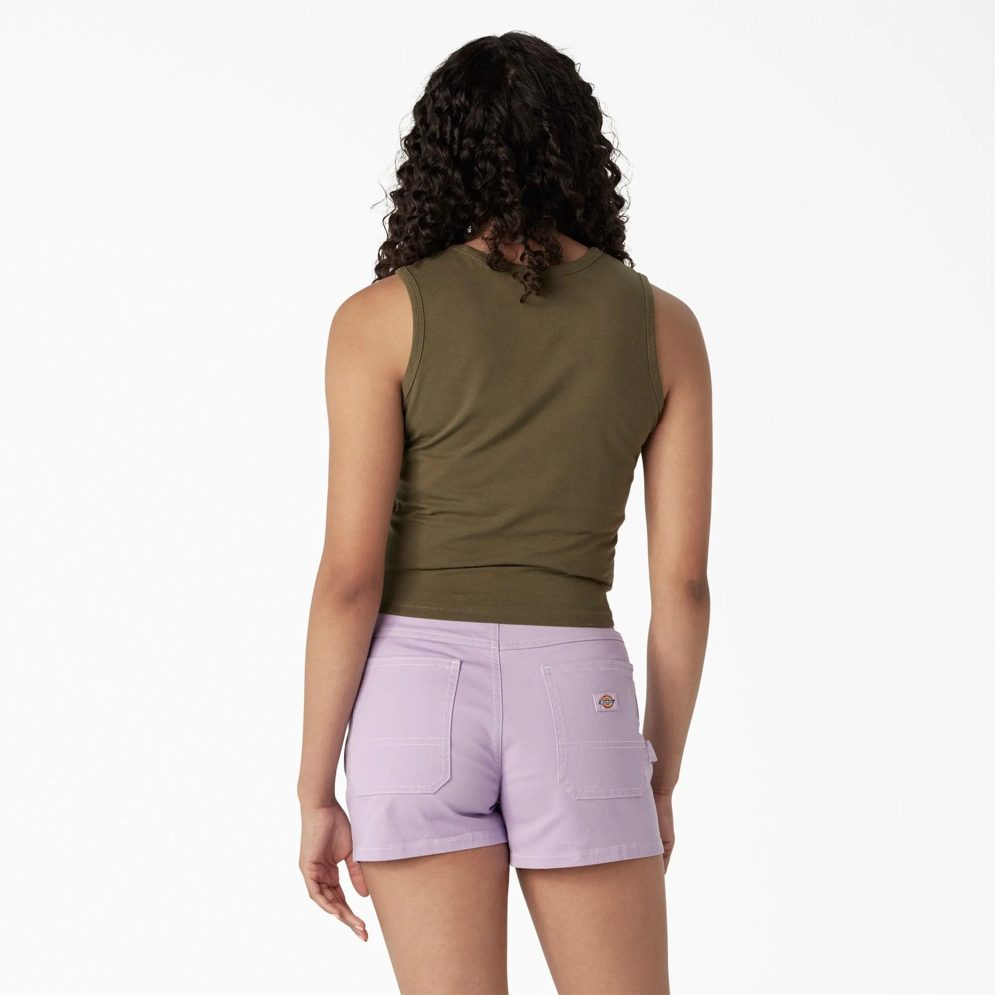 Women's Racerback Cropped Tank Top, Green