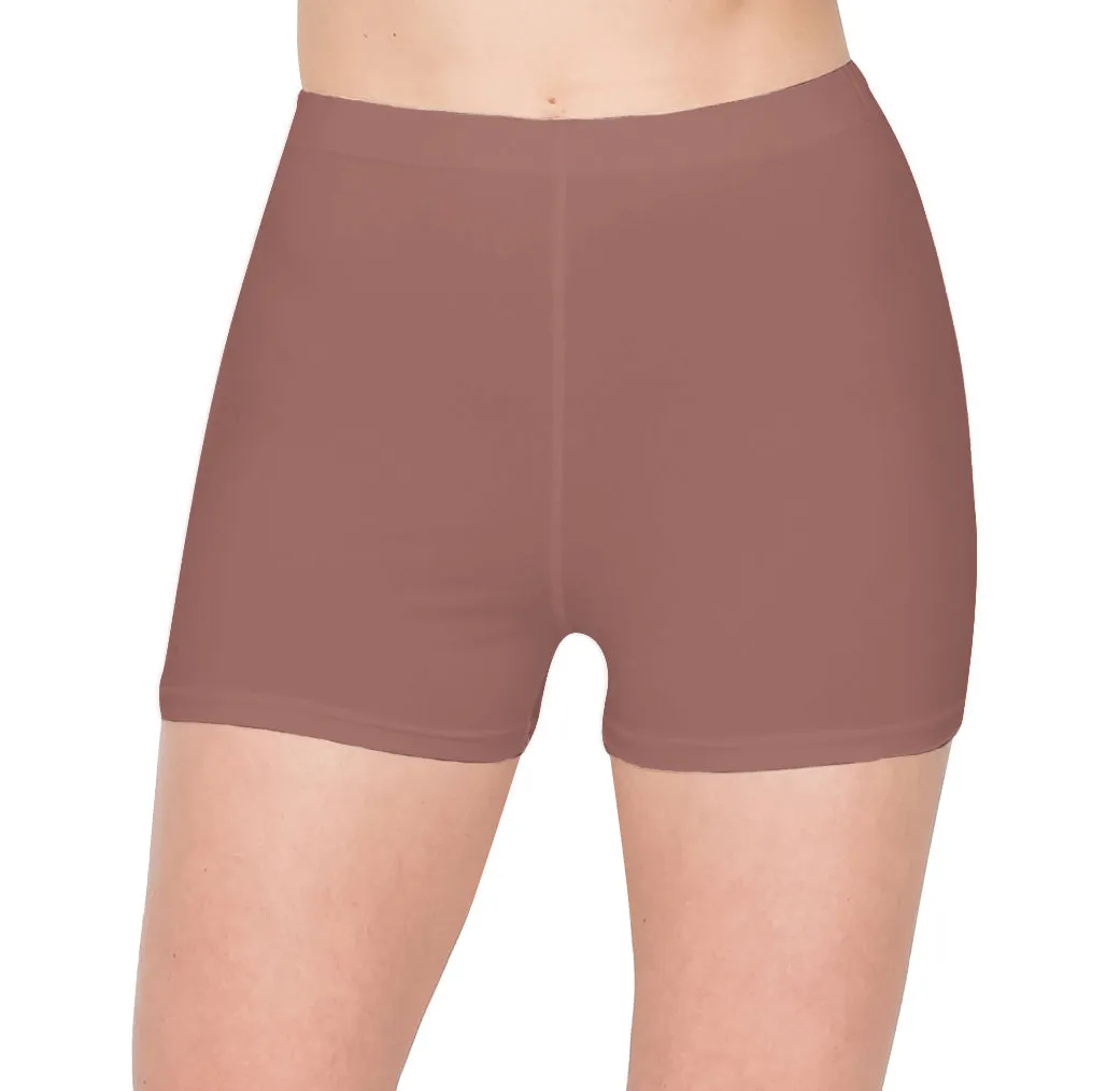 Yoga Shorts - 1 Inch Waistband - Solid Colors