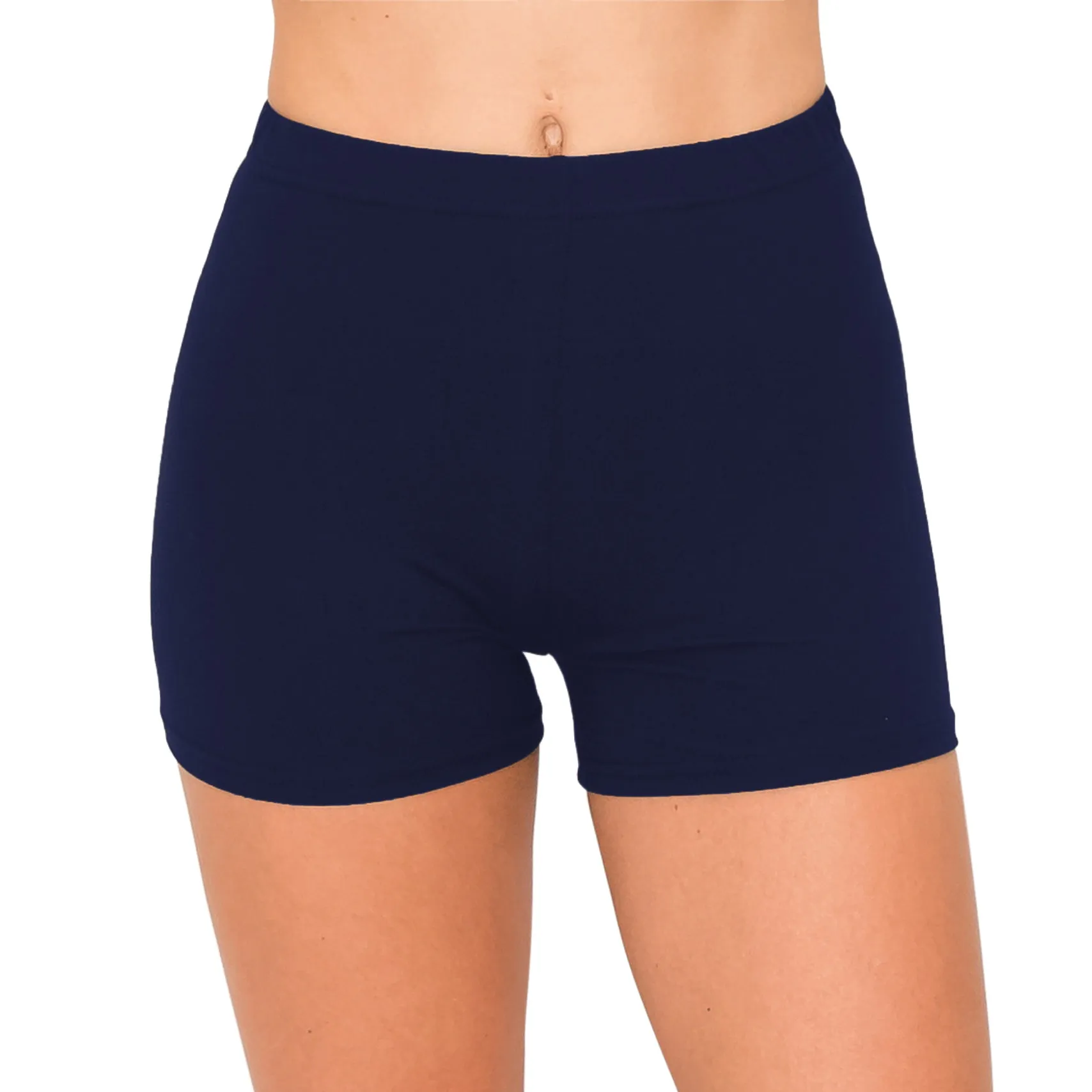 Yoga Shorts - 1 Inch Waistband - Solid Colors