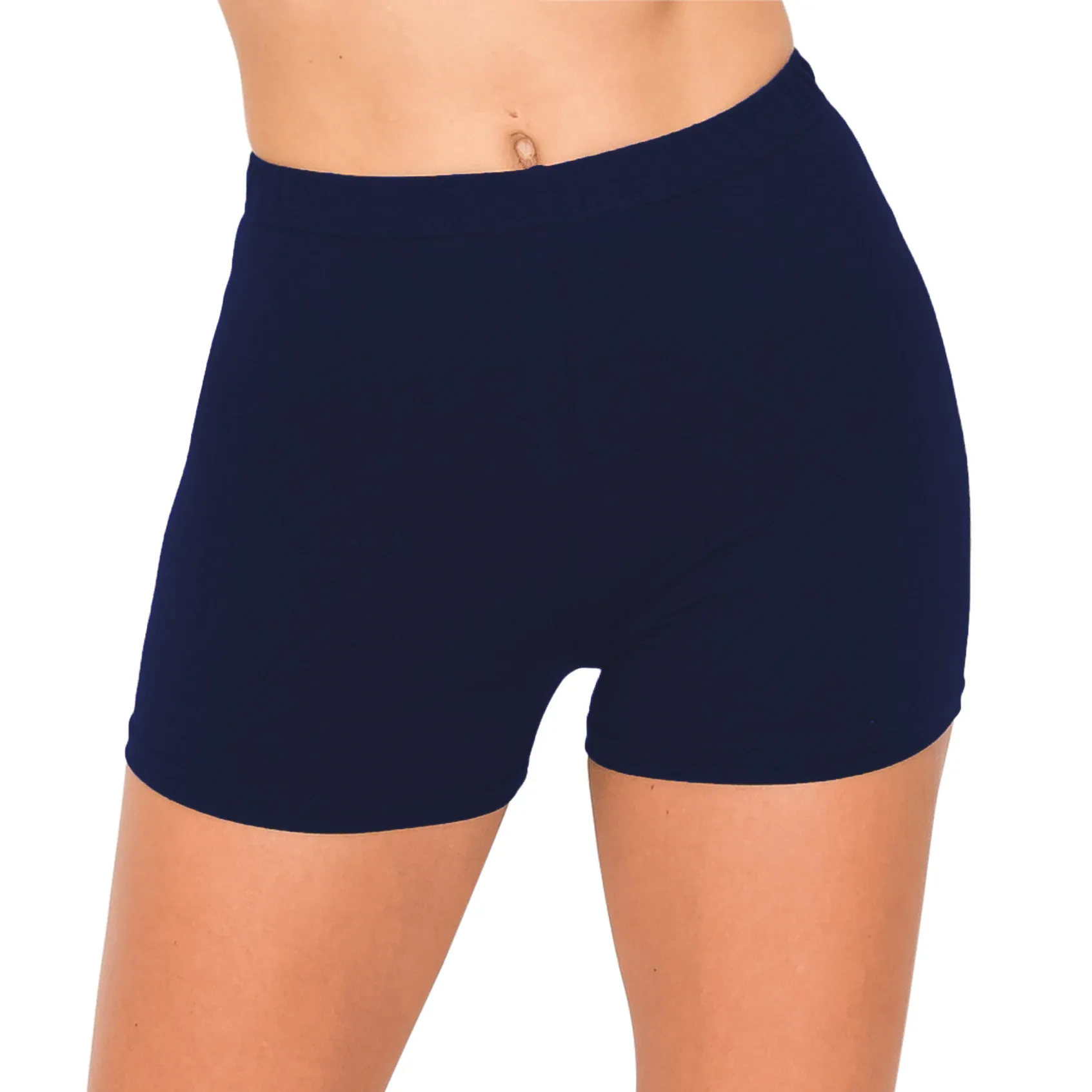 Yoga Shorts - 1 Inch Waistband - Solid Colors