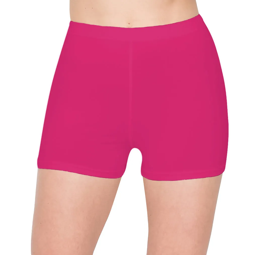Yoga Shorts - 1 Inch Waistband - Solid Colors