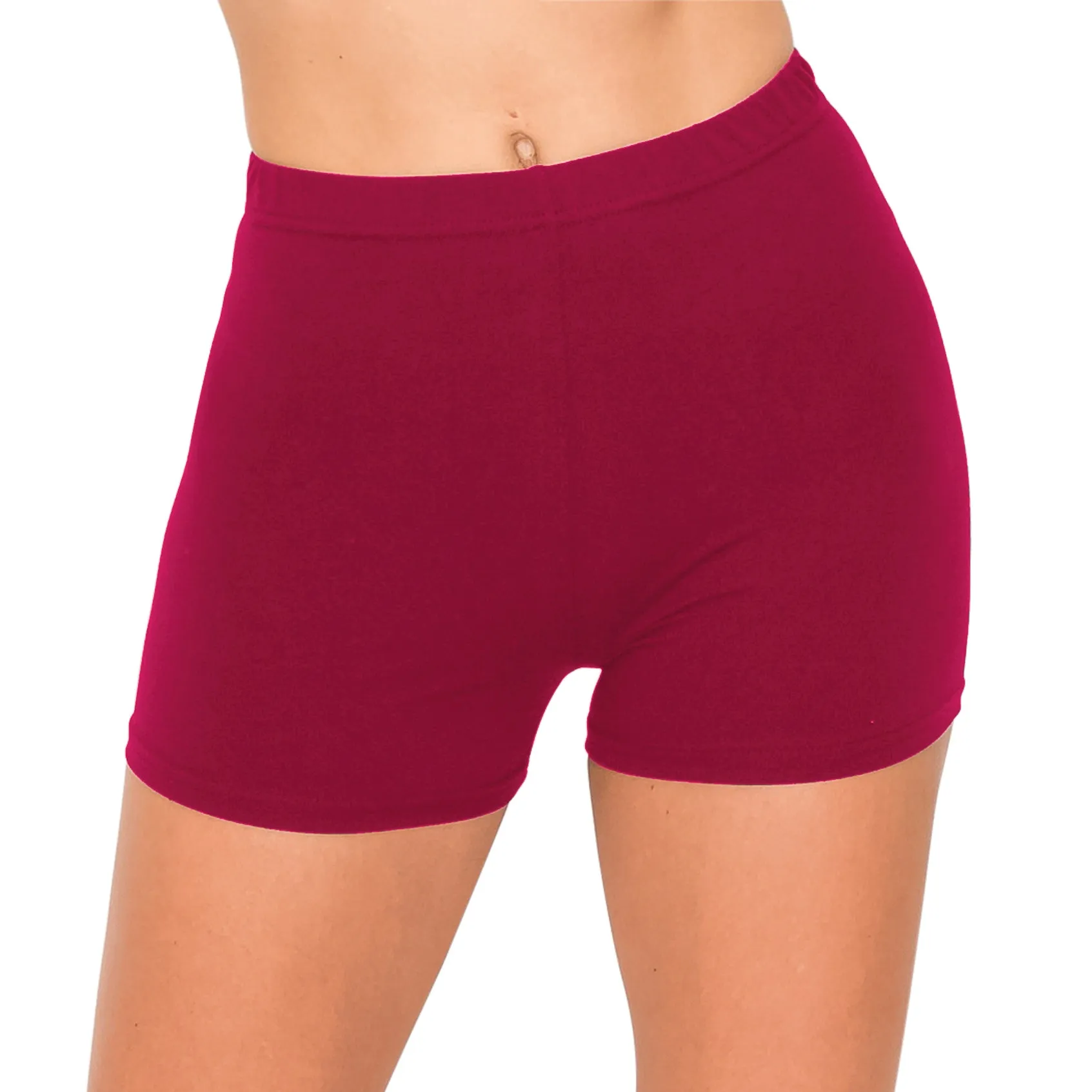 Yoga Shorts - 1 Inch Waistband - Solid Colors