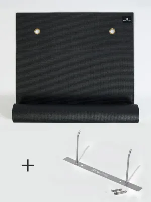 Yoga Studio 10x (EYELETTED) Sticky 6mm Yoga Mats   Wall Bracket Bundle