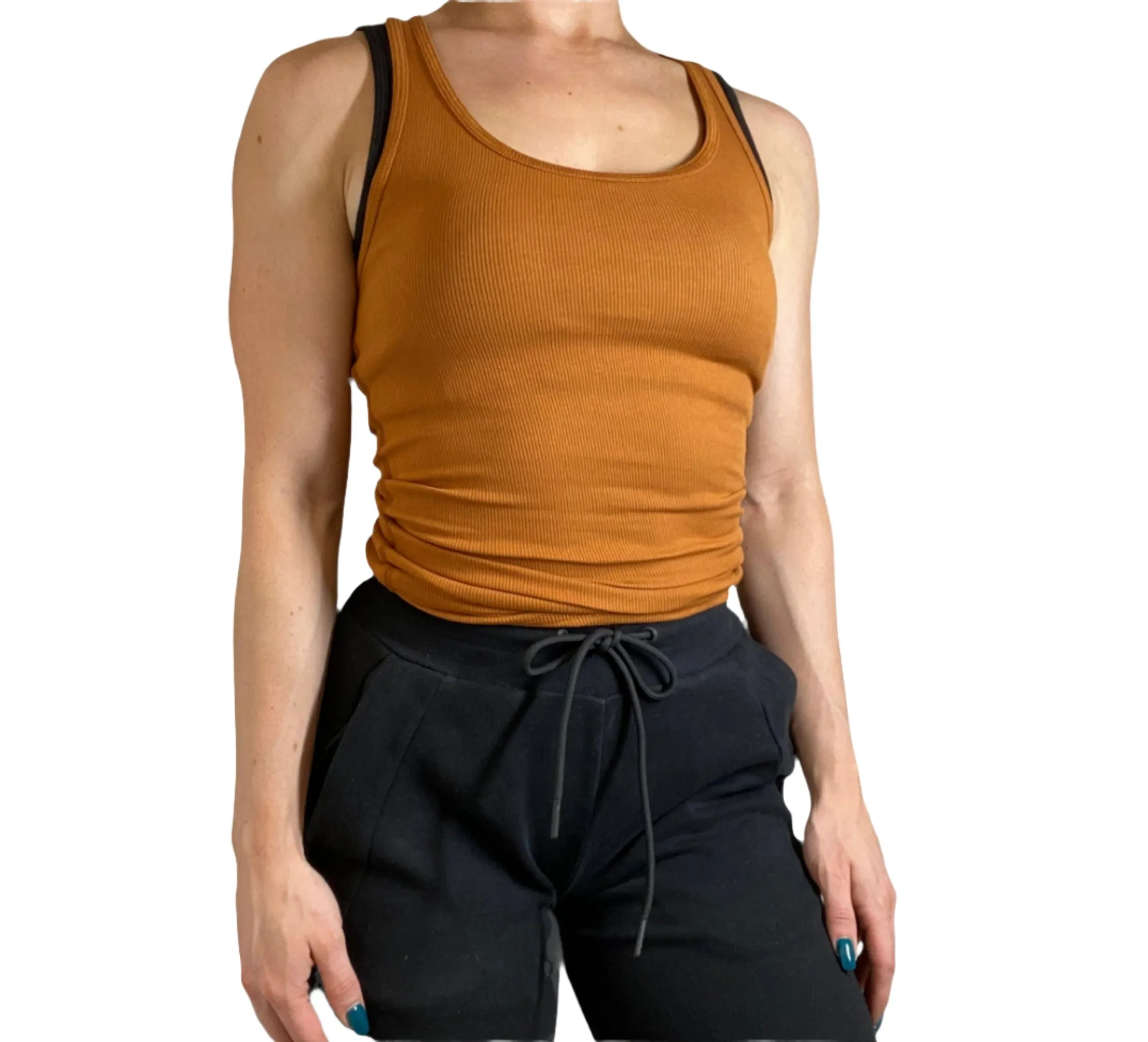 Zenana Racer Ribbed Knit Tank T1159